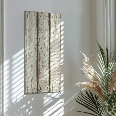 Horloge murale en verre rectangulaire Planches de bois