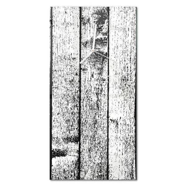 Horloge murale en verre rectangulaire Bois