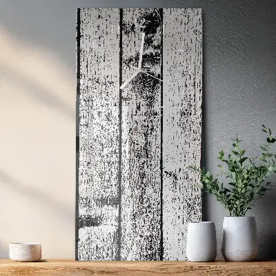 Horloge murale en verre rectangulaire Bois