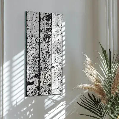 Horloge murale en verre rectangulaire Bois