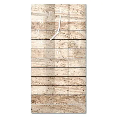 Horloge murale en verre rectangulaire Bois