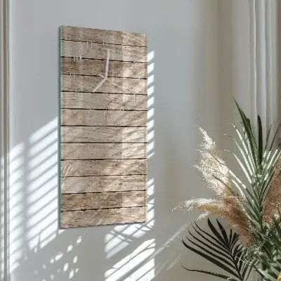 Horloge murale en verre rectangulaire Bois