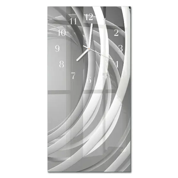 Horloge murale en verre rectangulaire Cercles abstraits
