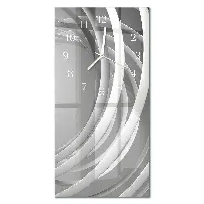 Horloge murale en verre rectangulaire Cercles abstraits