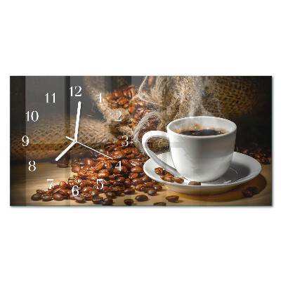 Horloge murale horizontale Infusion de café
