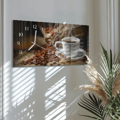 Horloge murale horizontale Infusion de café