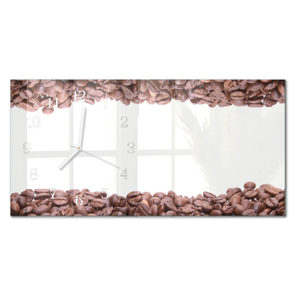 Horloge murale horizontale Café en grains