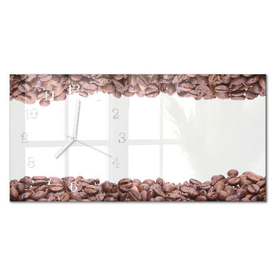 Horloge murale horizontale Café en grains
