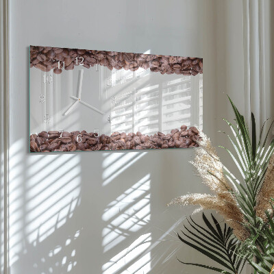 Horloge murale horizontale Café en grains