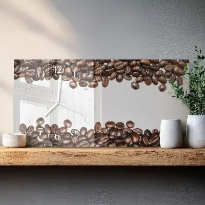 Horloge murale horizontale Matière première de café