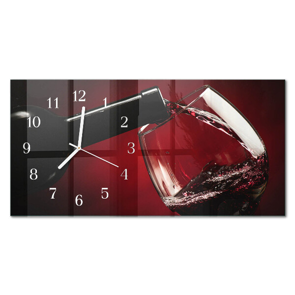 Horloge murale horizontale Récipient à vin