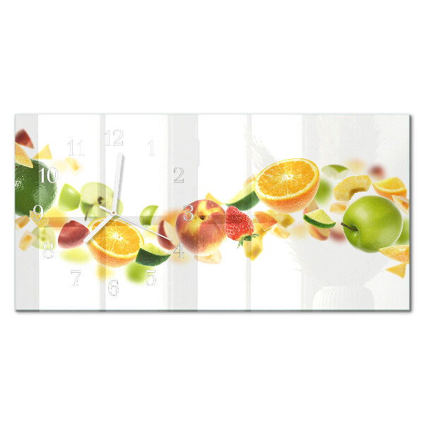 Horloge murale horizontale Mélange de fruits