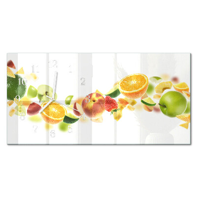 Horloge murale horizontale Mélange de fruits