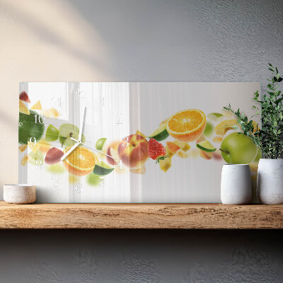 Horloge murale horizontale Mélange de fruits