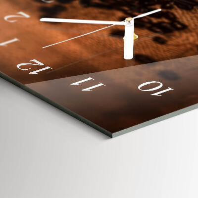Horloge murale horizontale Infusion de café chaud