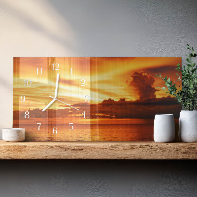 Horloge murale horizontale Crépuscule