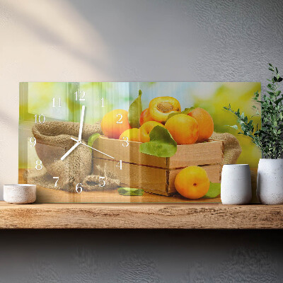 Horloge murale horizontale Abricots