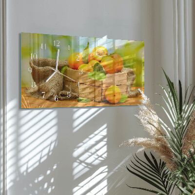 Horloge murale horizontale Abricots