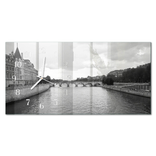 Horloge murale horizontale Ponts parisiens