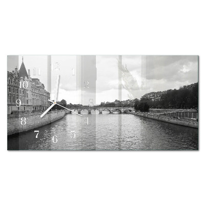 Horloge murale horizontale Ponts parisiens