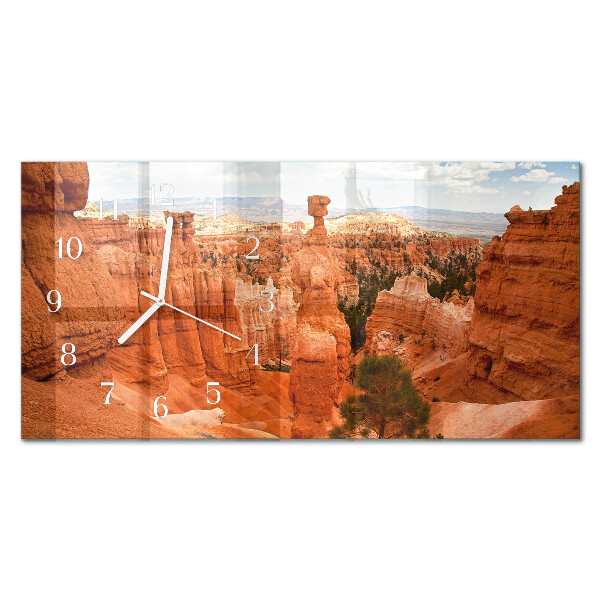 Horloge murale horizontale Canyon de bryce