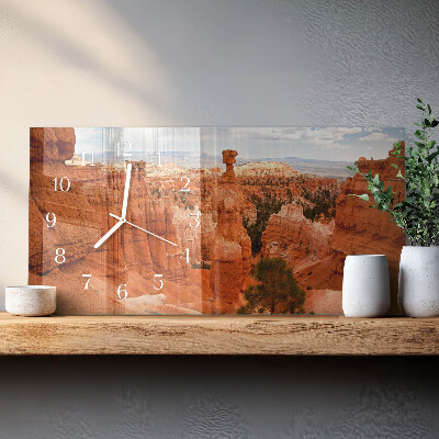 Horloge murale horizontale Canyon de bryce