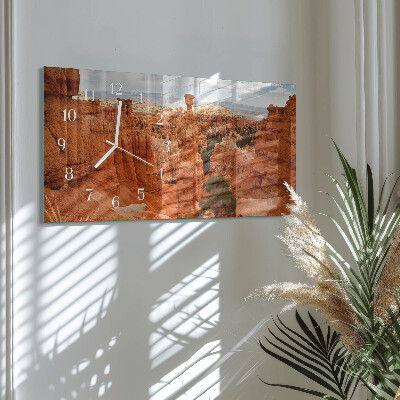 Horloge murale horizontale Canyon de bryce