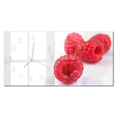 Horloge murale horizontale Framboises des bois