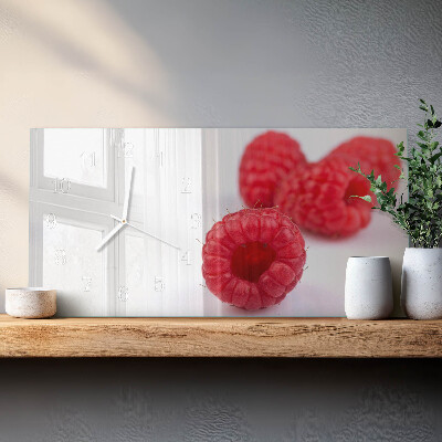 Horloge murale horizontale Framboises des bois