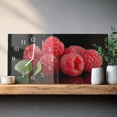 Horloge murale horizontale Framboises du buisson