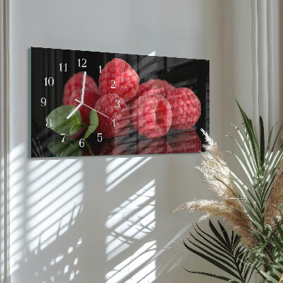 Horloge murale horizontale Framboises du buisson