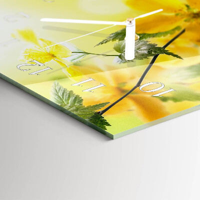 Horloge murale horizontale Fleurs coupées
