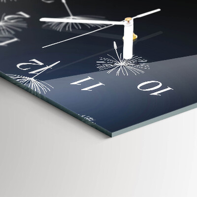Horloge murale horizontale Cerf-volant pissenlit