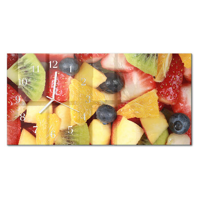 Horloge murale horizontale Salade de fruits
