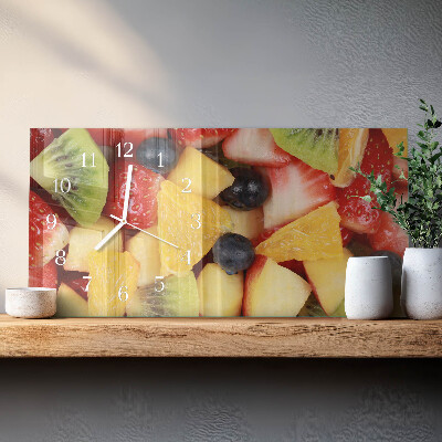 Horloge murale horizontale Salade de fruits