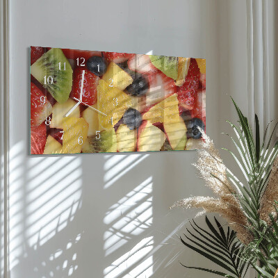 Horloge murale horizontale Salade de fruits