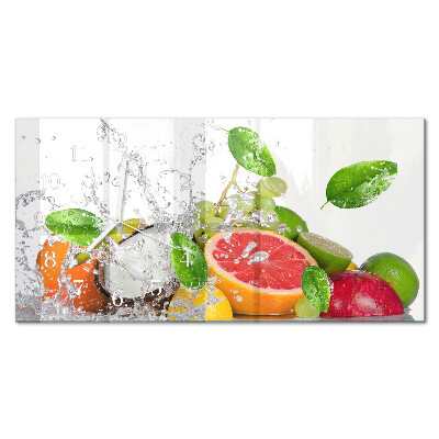 Horloge murale horizontale Fruits engloutis