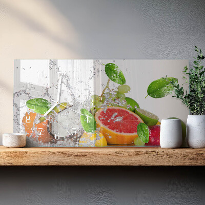 Horloge murale horizontale Fruits engloutis