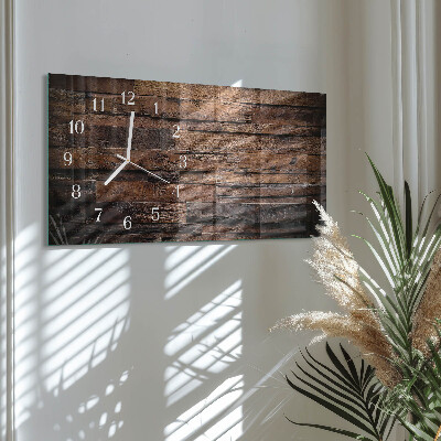 Horloge murale horizontale Bois naturel