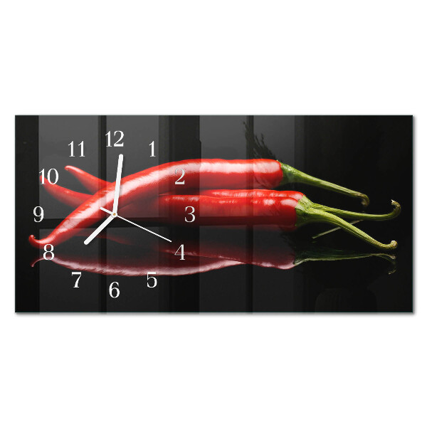 Horloge murale horizontale Piments forts