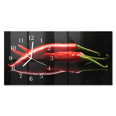 Horloge murale horizontale Piments forts