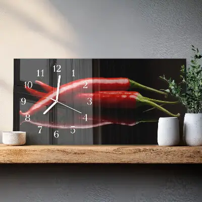 Horloge murale horizontale Piments forts