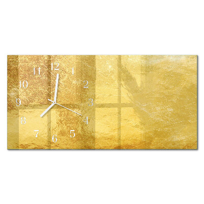 Horloge murale horizontale Surface métallique