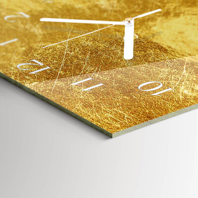 Horloge murale horizontale Surface métallique