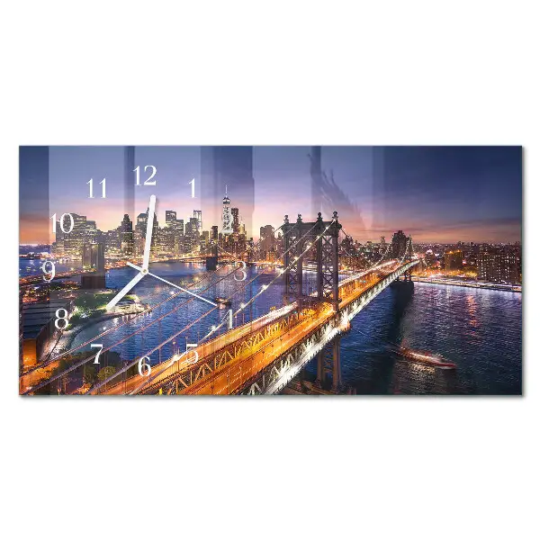 Horloge murale horizontale New york