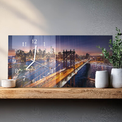 Horloge murale horizontale New york