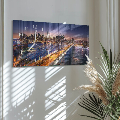 Horloge murale horizontale New york