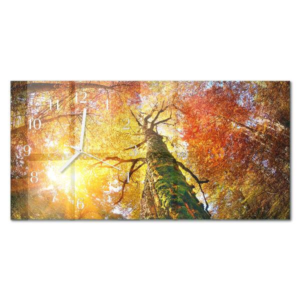 Horloge murale horizontale Saison d'automne