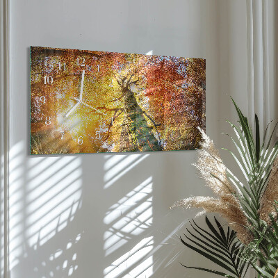 Horloge murale horizontale Saison d'automne
