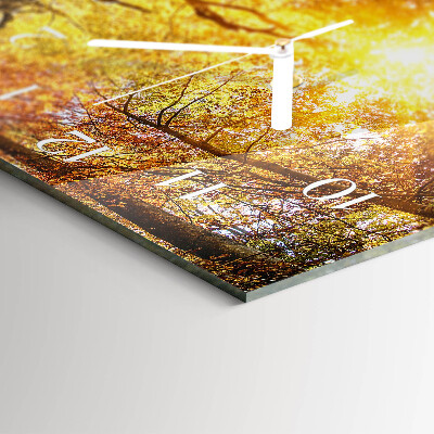 Horloge murale horizontale Saison d'automne